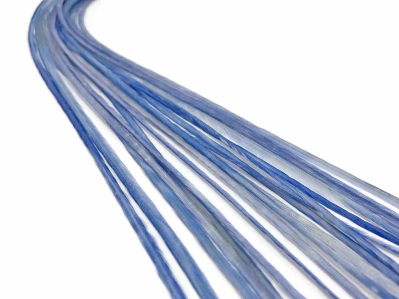 Moonlight Feather , Hair Extension Feathers - Solid Light Blue - 11.5+ Inches Long - 6 Pieces - Image 3